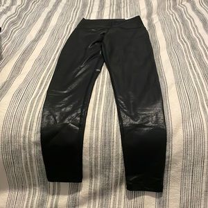 Aerie black “leather” leggings